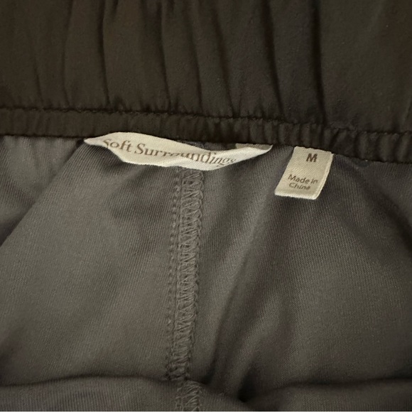 Soft Surroundings Veletta Velvet Wide Leg Pants Lagenlook Gray Brown Medium - Picture 13 of 15